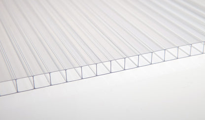 1/4  in. (6 mm) 48 in. x 144 in. Polycarbonate Clear twin-wall hollow sheet