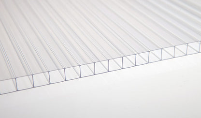 5/16  in. (8 mm) 34.5 in. x 96 in. Polycarbonate Clear twin-wall hollow sheet