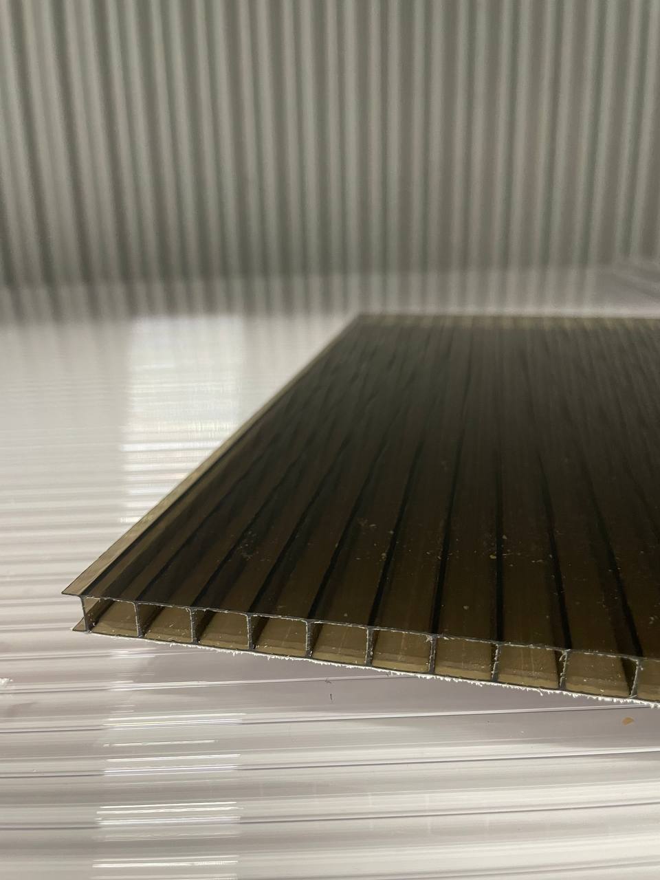 5/16 in.(8 mm) 48 in. x 192 in. Polycarbonate Bronze twin-wall hollow sheet