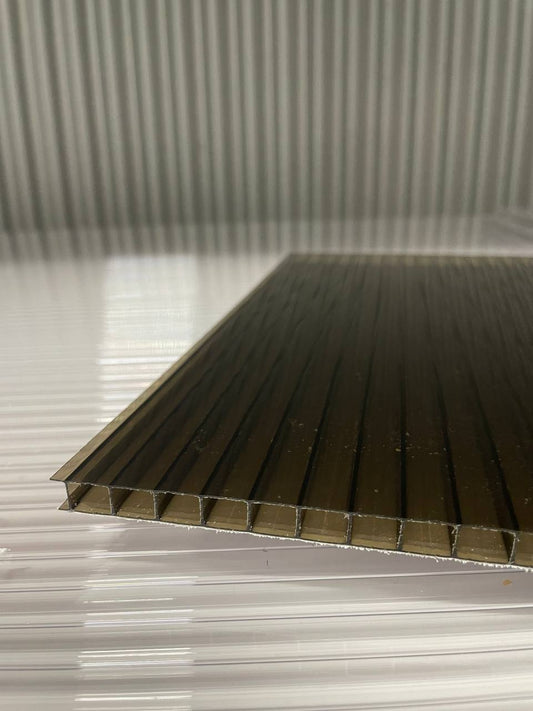 5/16  in. (8 mm) 48 in. x 96 in. Polycarbonate Bronze twin-wall hollow sheet