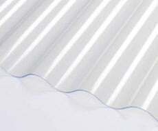 1/16 in (2mm) 48 in. X 144 in. Polycarbonate Clear corrugated sheets (ROMA)