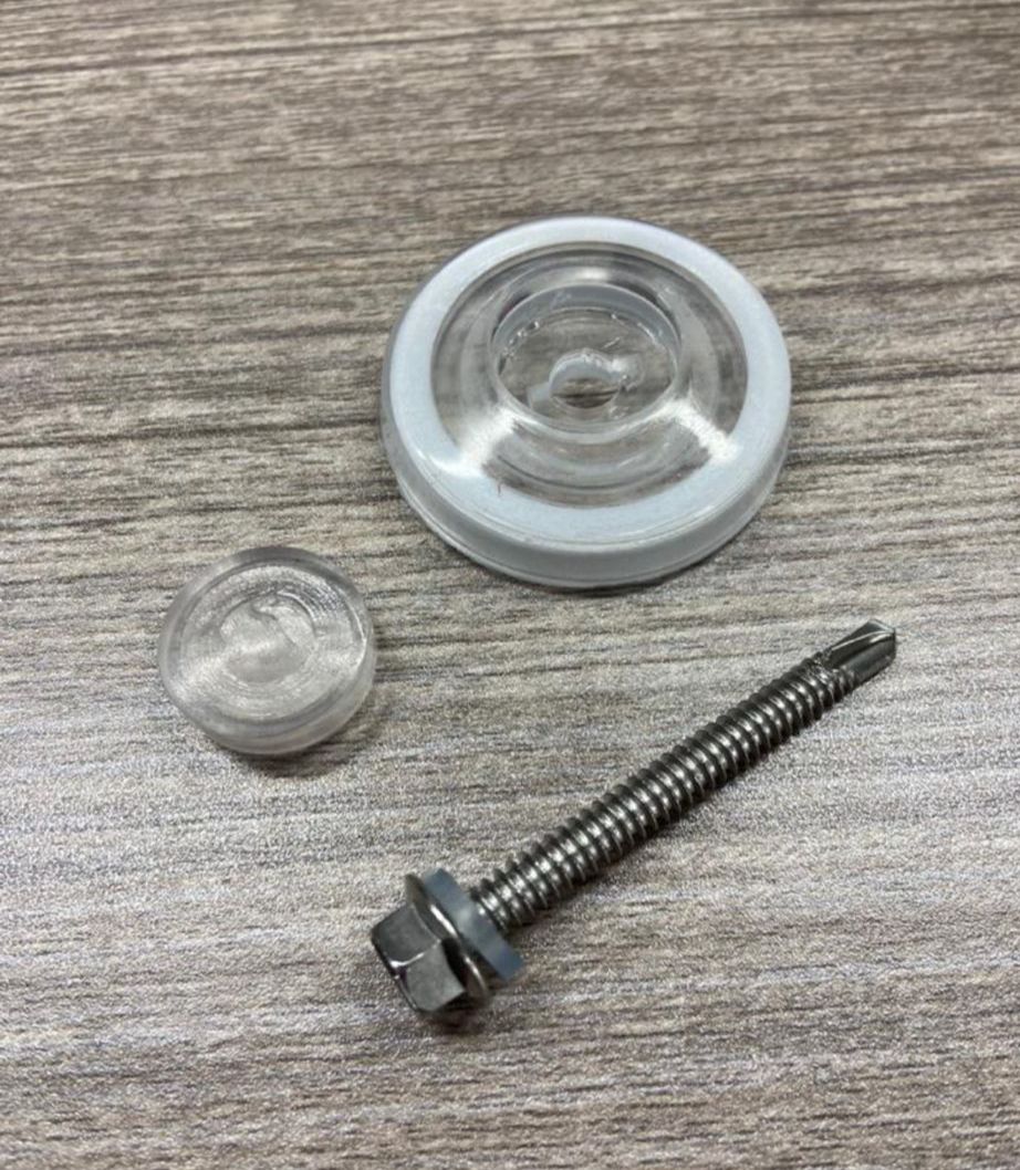 Screws for metal with plastic washer, 25 pcs