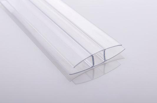 1/4 in. (6 mm) 96 in. Polycarbonate Clear H profile